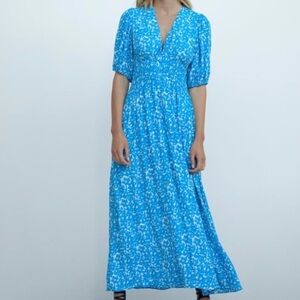 Zara blue maxi dress